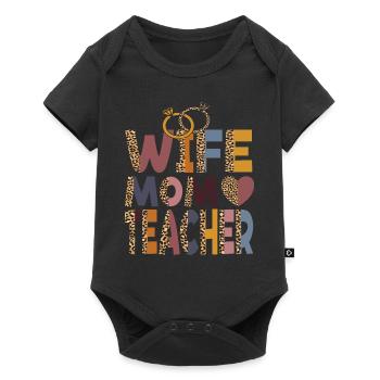 Mom Wife Teacher Mothers Day Best Mom Ever Loving - Body à manches courtes Premium Bébé - noir - Devant