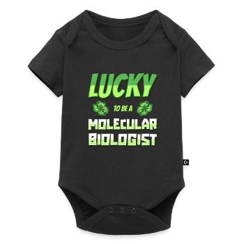 Biologiste de biologie Heureux biologiste moléculaire - Body à manches courtes Premium Bébé - noir - Devant