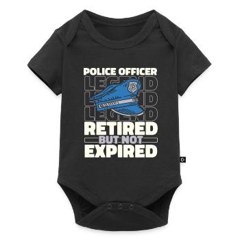 Policier à la retraite - Body à manches courtes Premium Bébé - noir - Devant
