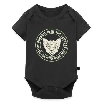 Furry Fandom Fursuits Witzig - Baby Premium Kurzarmbody - Schwarz - Vorne