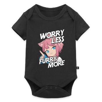 Furry Fandom Fursuits Mehr - Baby Premium Kurzarmbody - Schwarz - Vorne