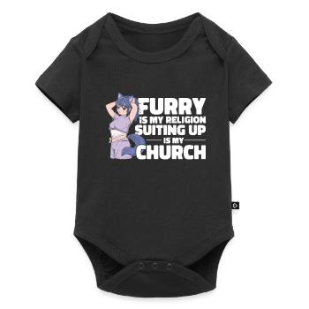 Furry Fandom Fursuits Cool - Body à manches courtes Premium Bébé - noir - Devant
