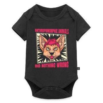 Furry Fandom Fursuits Cool - Body à manches courtes Premium Bébé - noir - Devant