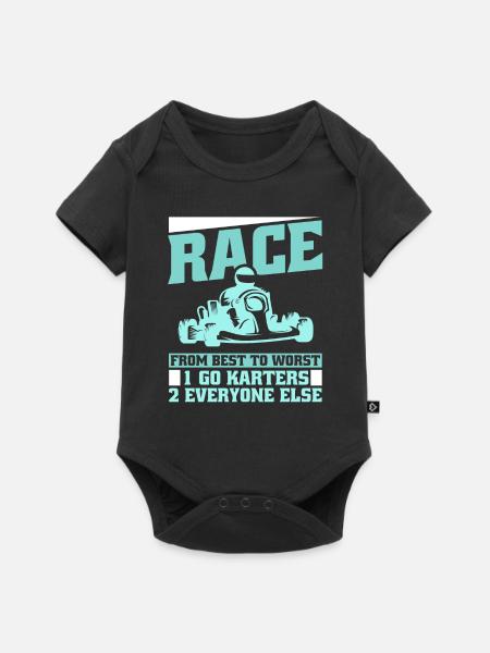 Go Kart Karting Karting Driver Cool - Body à manches courtes Premium Bébé - noir