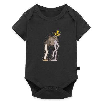 Ostrich with head in the ground ratite - Baby Premium short-sleeve bodysuit - black - Front