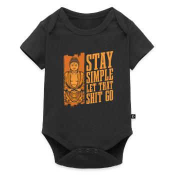 Buddha Buddhist Funny - Baby Premium short-sleeve bodysuit - black - Front