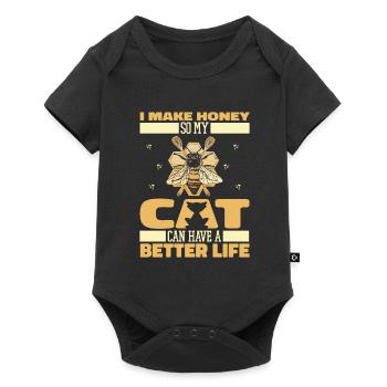 Beekeeper Beekeeper Cat - Baby Premium short-sleeve bodysuit - black - Front