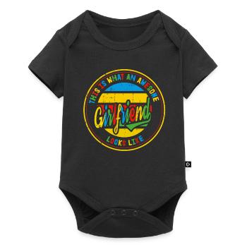 Meilleur ami au monde Cadeau rétro de petite amie - Body à manches courtes Premium Bébé - noir - Devant