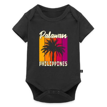 Palawan Philippines Coucher de soleil - Body à manches courtes Premium Bébé - noir - Devant