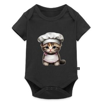 Chef Chat - Body à manches courtes Premium Bébé - noir - Devant