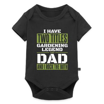 Amateur gardener Garden Father Horticultural Father - Baby Premium short-sleeve bodysuit - black - Front