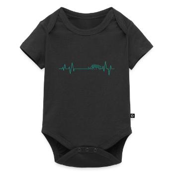 Ligne de battement de cœur pour grand félin léopard - Body à manches courtes Premium Bébé - noir - Devant