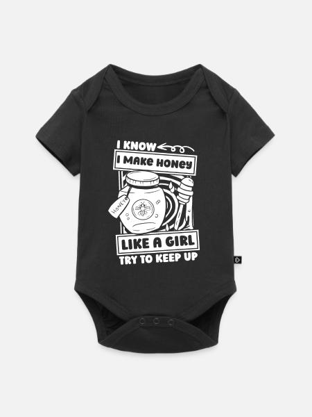 Imker Bienenzüchter - Baby Premium Kurzarmbody - Schwarz