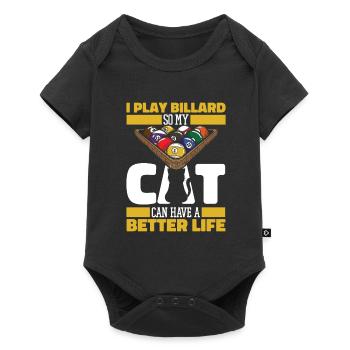 Chat de billard - Body à manches courtes Premium Bébé - noir - Devant