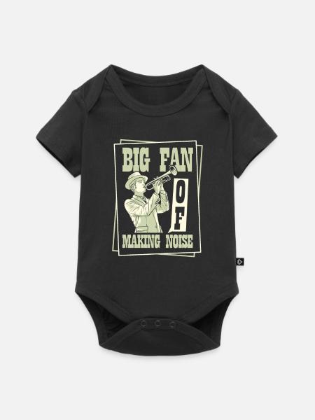 Fanfahrenzug Spielmannszug Lärm - Baby Premium Kurzarmbody - Schwarz