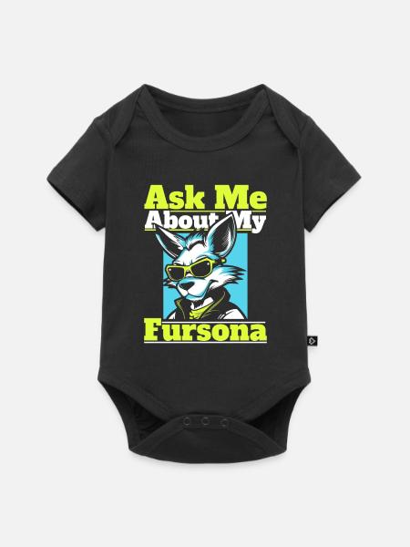 Furry Fandom Fursuits - Baby Premium Kurzarmbody - Schwarz