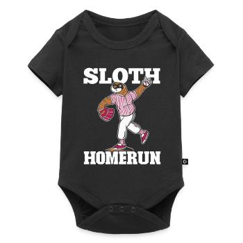 Faultier Faultier Baseball - Baby Premium Kurzarmbody - Schwarz - Vorne
