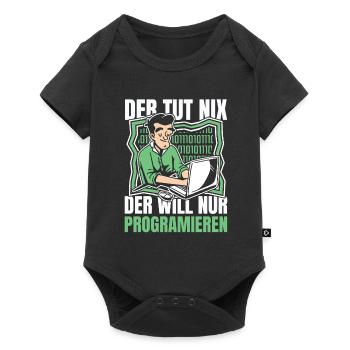 Entwickler Coder Programmierer Computer - Baby Premium Kurzarmbody - Schwarz - Vorne