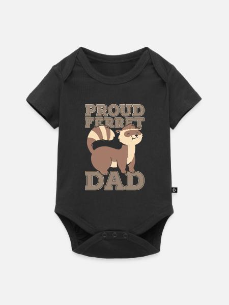 Frettchen Iltis Papa - Baby Premium Kurzarmbody - Schwarz