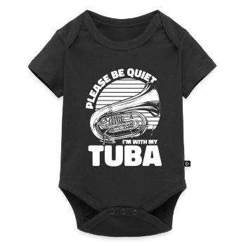 Tuba de procession de fanfare - Body à manches courtes Premium Bébé - noir - Devant