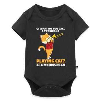 fanfare trombone cat brass band trombone - Body à manches courtes Premium Bébé - noir - Devant