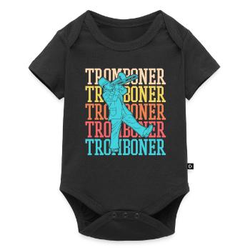 Spielmannszug Trombone drôle - Body à manches courtes Premium Bébé - noir - Devant
