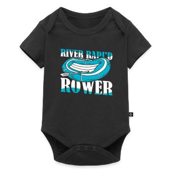 Rafting Wildwasser Rafting - Baby Premium Kurzarmbody - Schwarz - Vorne