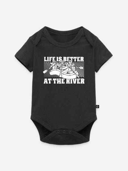 Rafting Wildwasser Rafting - Baby Premium Kurzarmbody - Schwarz