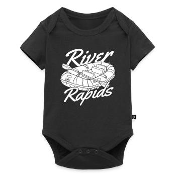 Rafting Wildwasser Rafting - Baby Premium Kurzarmbody - Schwarz - Vorne