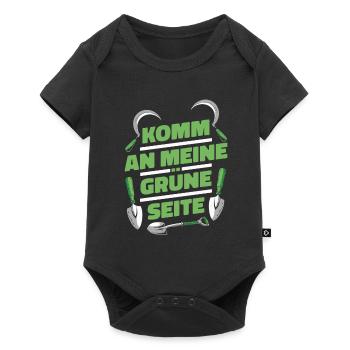 Hobbygärtner Garten Sichel - Baby Premium Kurzarmbody - Schwarz - Vorne