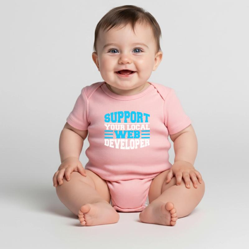 Web Developer Web Developer Support Baby Premium short-sleeve bodysuit
