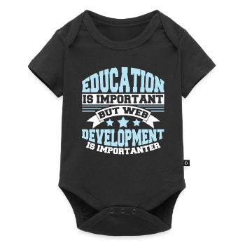 Web Entwickler Webdeveloper Lustig - Baby Premium Kurzarmbody - Schwarz - Vorne