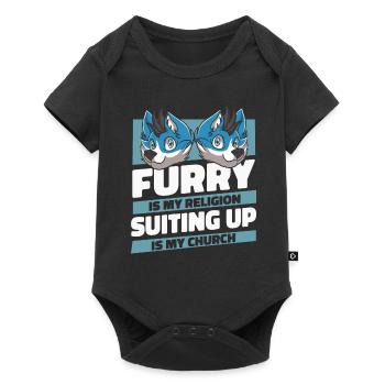 Furry Fandom Fursuits Drôle - Body à manches courtes Premium Bébé - noir - Devant