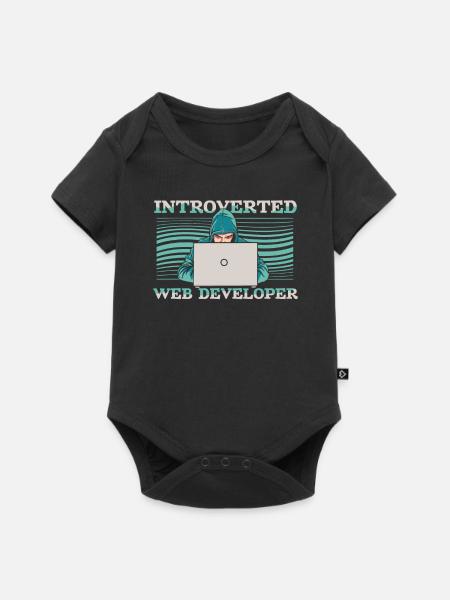 Web Entwickler Webdeveloper Introvertierte - Baby Premium Kurzarmbody - Schwarz