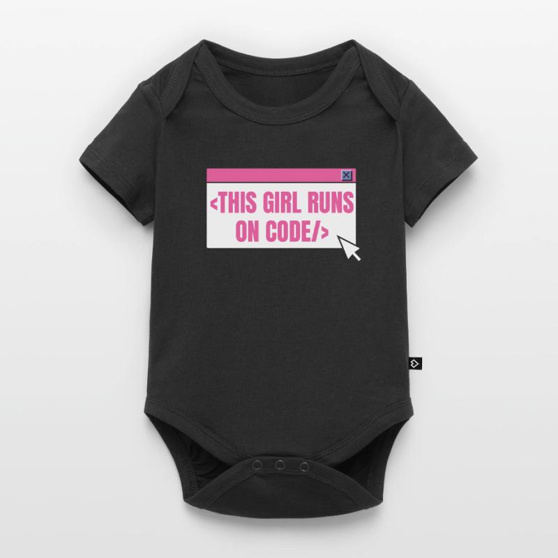 Developer Coder Programmer Girl Baby Premium short-sleeve bodysuit