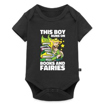 Book Bookworm Bookworm Fairy Book Fairy - Body à manches courtes Premium Bébé - noir - Devant