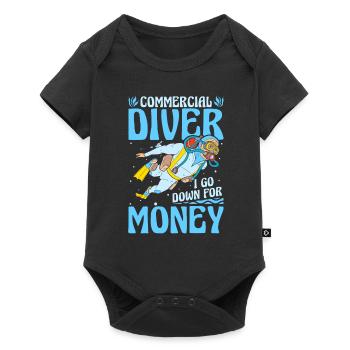 Diving Diver Funny Commercial Diving - Baby Premium short-sleeve bodysuit - black - Front
