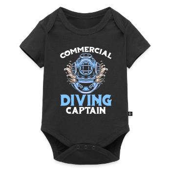 Plongeur Plongeur Capitaine Plongée Commerciale - Body à manches courtes Premium Bébé - noir - Devant