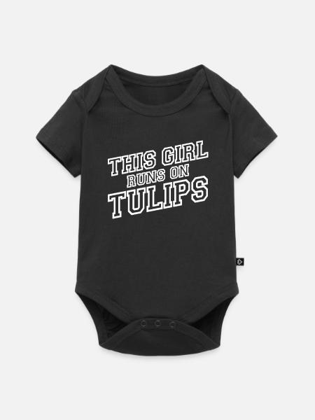 Tulpen Tulpen - Baby Premium Kurzarmbody - Schwarz