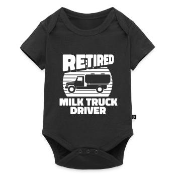 Cow Milk Milk Truck - Baby Premium short-sleeve bodysuit - black - Front