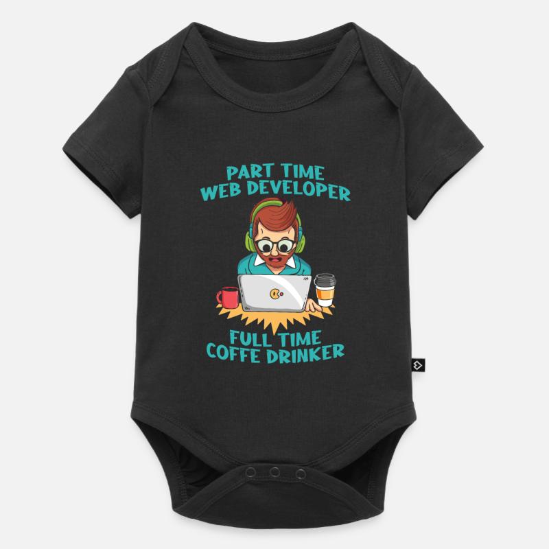 Web Entwickler Webdeveloper Kaffee - Baby Premium Kurzarmbody - Schwarz
