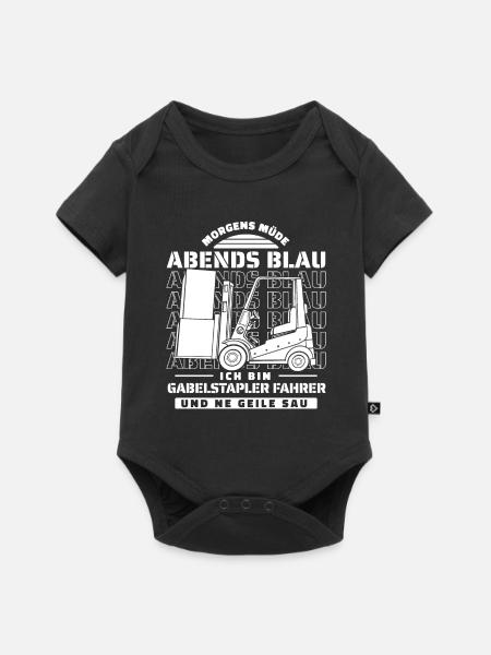 Gabelstapler Staplerfahrer - Baby Premium Kurzarmbody - Schwarz