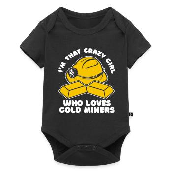 Gold Gold Mining Gold Mining Girl - Baby Premium short-sleeve bodysuit - black - Front