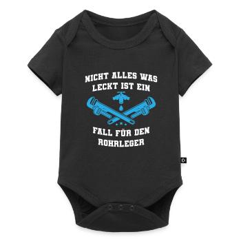 Rohrleitungsbauer Lustig - Baby Premium Kurzarmbody - Schwarz - Vorne