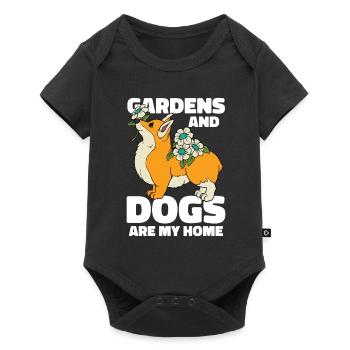 Hobby Gardener Jardin Korgi Chien de jardin - Body à manches courtes Premium Bébé - noir - Devant