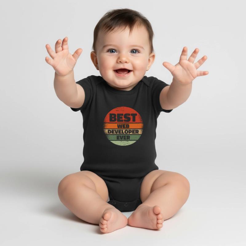 Web Developer Web Developer Best Baby Premium short-sleeve bodysuit