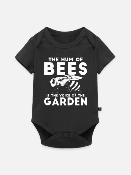 Hobbygärtner Garten Gartenbienen - Baby Premium Kurzarmbody - Schwarz