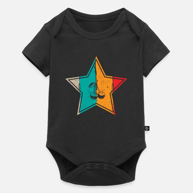 Cadeau Cherry Retro Fruit Summer Star - Body à manches courtes Premium Bébé - noir