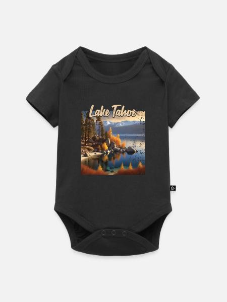 Lake Tahoe - Baby Premium Kurzarmbody - Schwarz