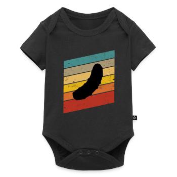 Gurke Gewürzgurke Retro Geschenk - Baby Premium Kurzarmbody - Schwarz - Vorne